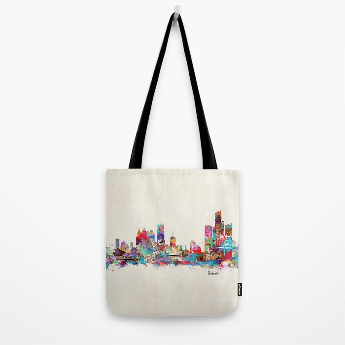 detroit michigan skyline Tote Bag Gallery Image 2