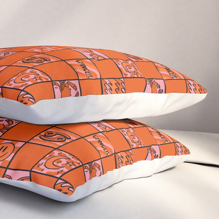 Cancer Checkered Print Pillow Sham Gallery Image 3