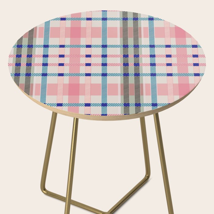 Vibrant Plaid Fusion B Side Table Gallery Image 2