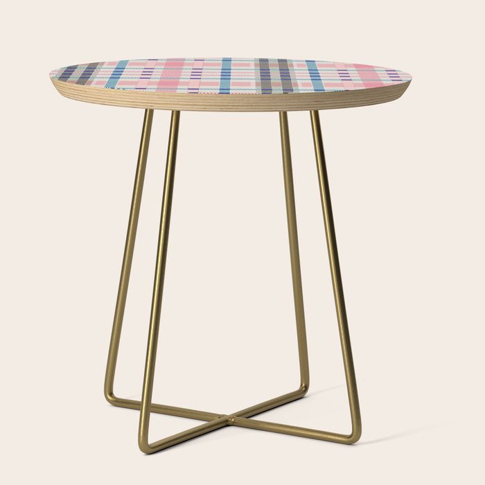 Vibrant Plaid Fusion B Side Table Gallery Image 1
