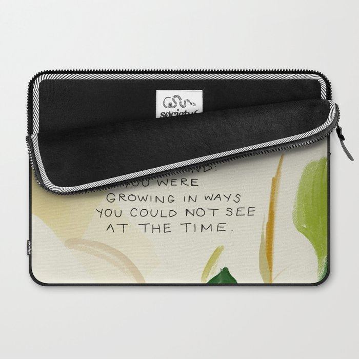 "One Day You Will Look Back And Find: You Were Growing In Ways You Could Not See At The Time." Laptop Sleeve Gallery Image 2