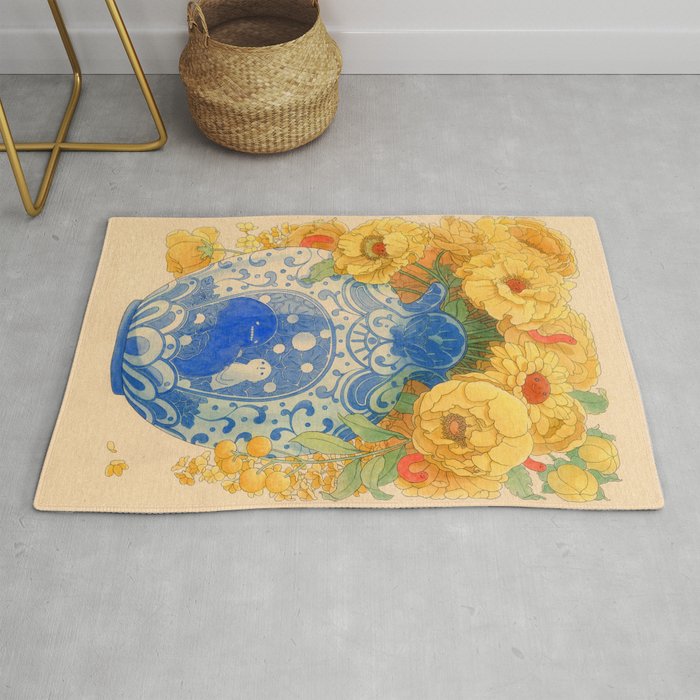 Bloom in Yellow Rug Gallery Image 1