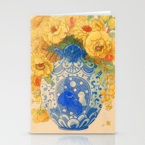 Bloom in Yellow Stationery Card Gallery Image 2