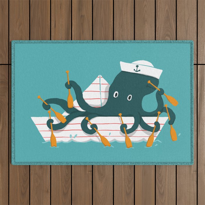 Sailor Octopus Outdoor Rug Gallery Image 1
