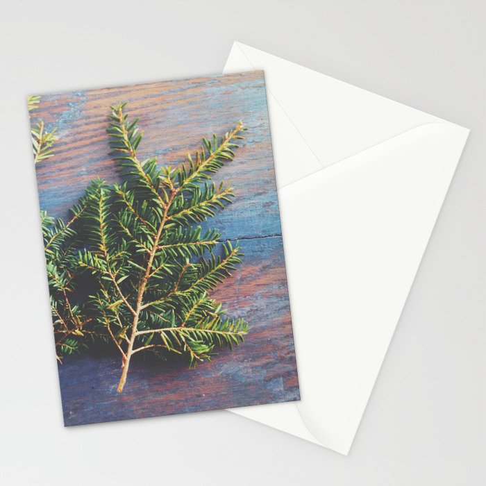 Hemlock on Blue Table - nature still life photograph Stationery Card Gallery Image 2