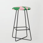 Retro Liquid Swirl Abstract 2 in Pink and Green Stool Gallery Image 1