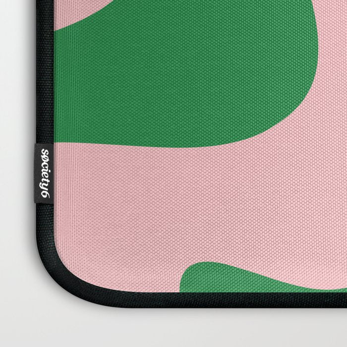 Retro Liquid Swirl Abstract 2 in Pink and Green Laptop Sleeve Gallery Image 3