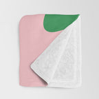 Retro Liquid Swirl Abstract 2 in Pink and Green Throw Blanket Gallery Image 3