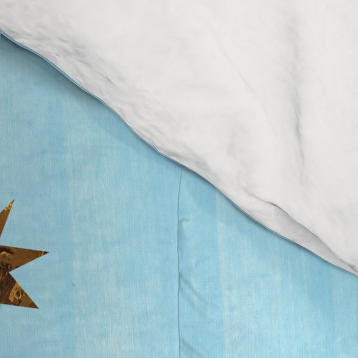 Celestial Star Twinkle in Sky Blue Watercolor Comforter Gallery Image 4