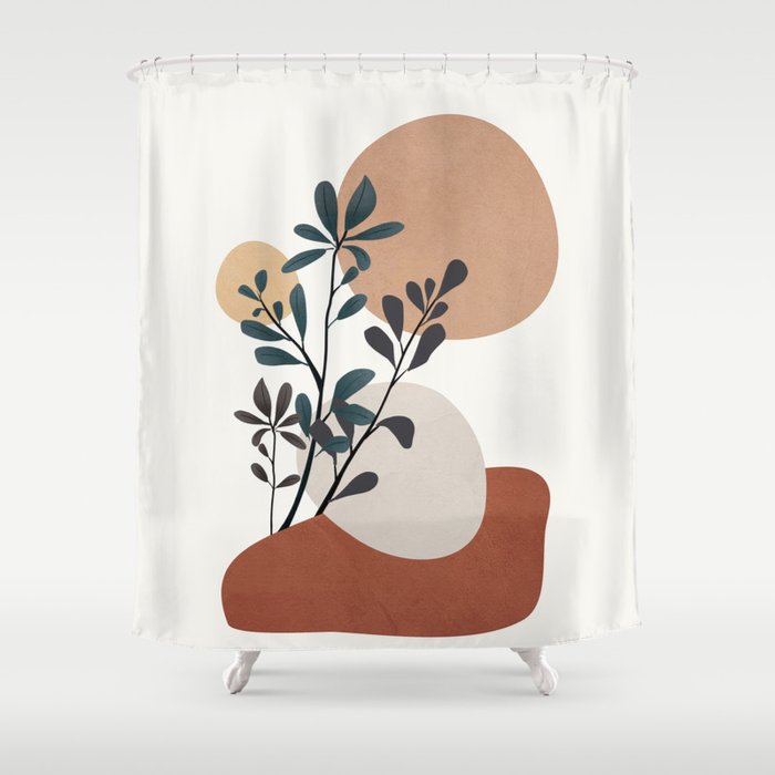 Shapes and Branches 07 Shower Curtain Gallery Image 1