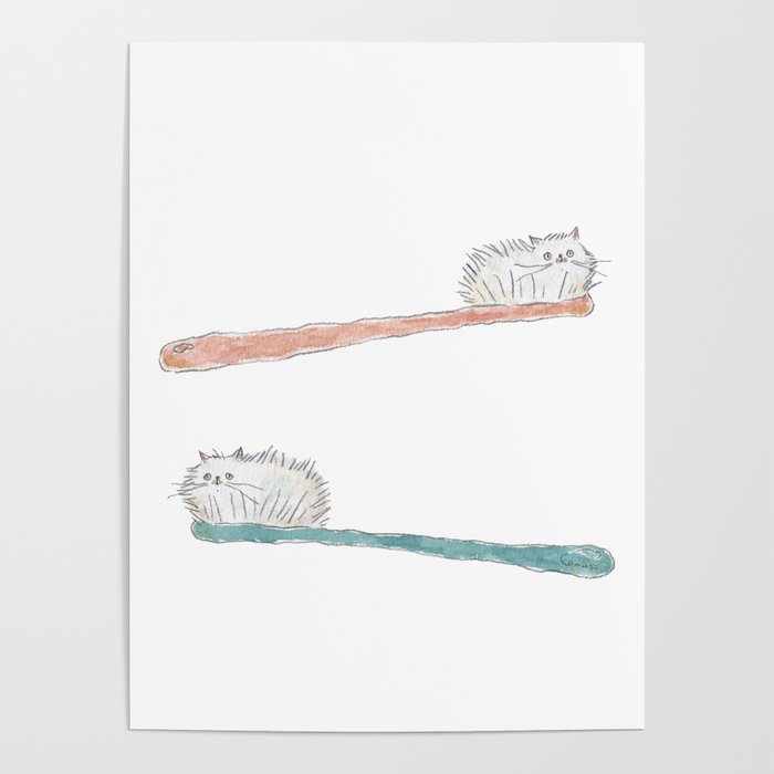 Toothbrush Cats Poster Gallery Image 4
