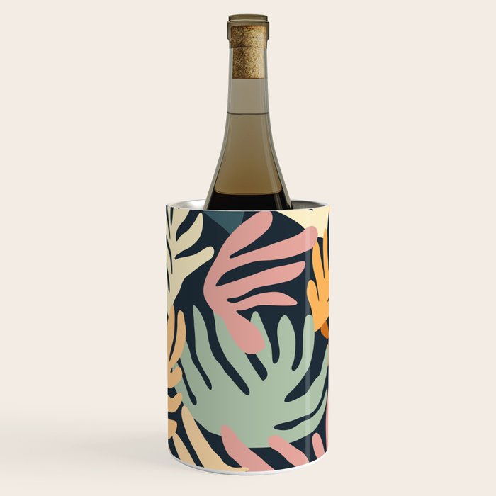 Abstract organic nature plant leaf art pattern Wine Chiller Gallery Image 2