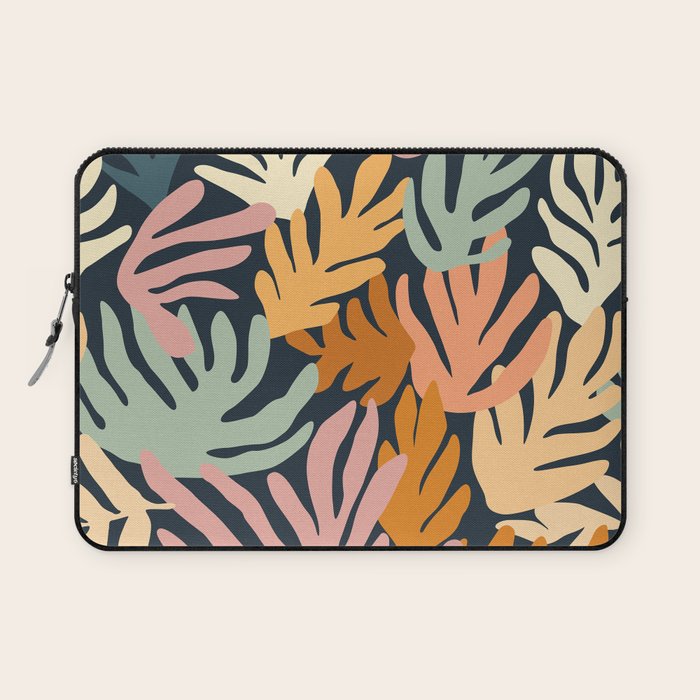 Abstract organic nature plant leaf art pattern Laptop Sleeve Gallery Image 1