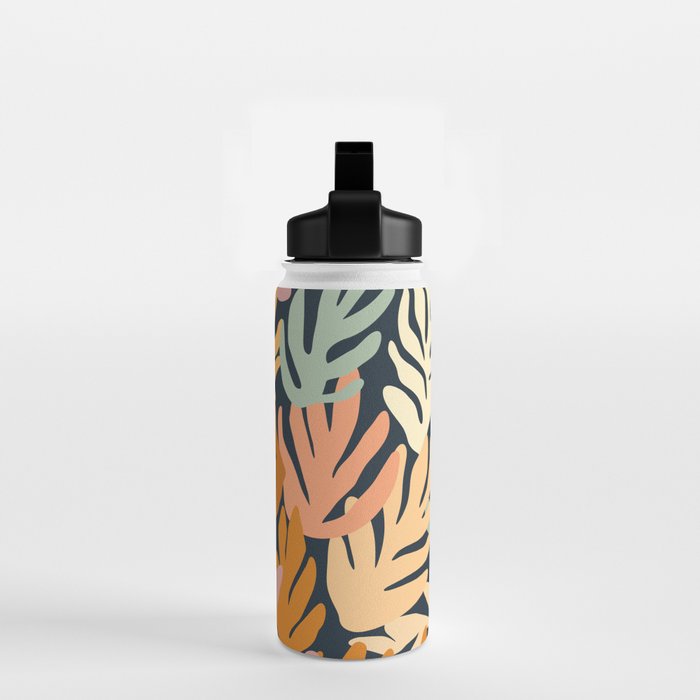 Abstract organic nature plant leaf art pattern Water Bottle Gallery Image 2