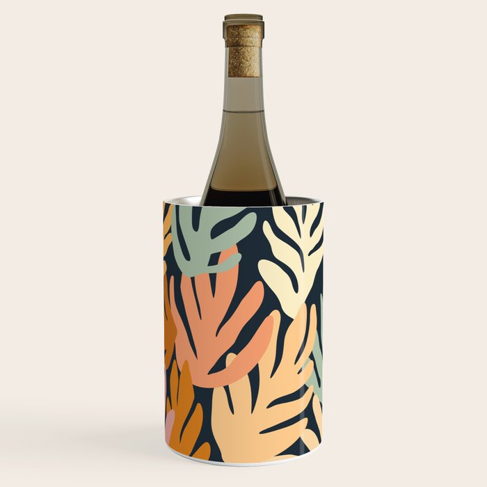 Abstract organic nature plant leaf art pattern Wine Chiller Gallery Image 3