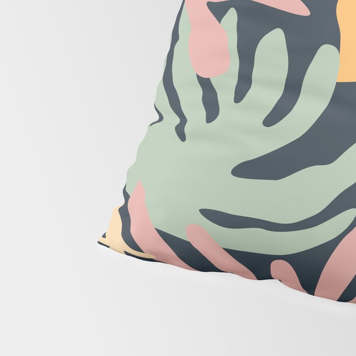 Abstract organic nature plant leaf art pattern Pillow Sham Gallery Image 4
