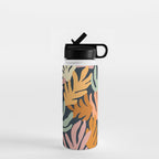 Abstract organic nature plant leaf art pattern Water Bottle Gallery Image 1