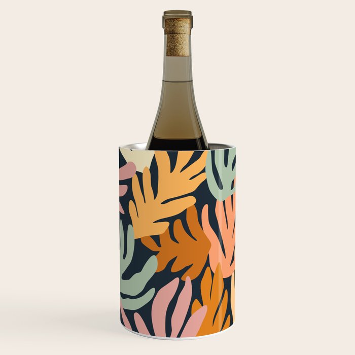 Abstract organic nature plant leaf art pattern Wine Chiller Gallery Image 1