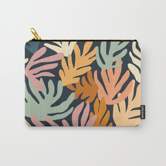 Abstract organic nature plant leaf art pattern Carry All Pouch Gallery Image 1