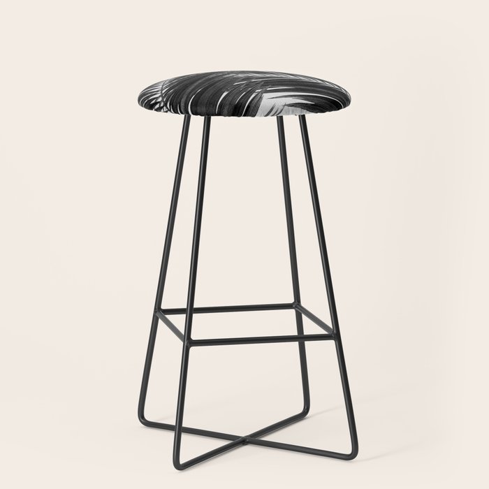 Palm Leaf Black & White III Stool Gallery Image 1