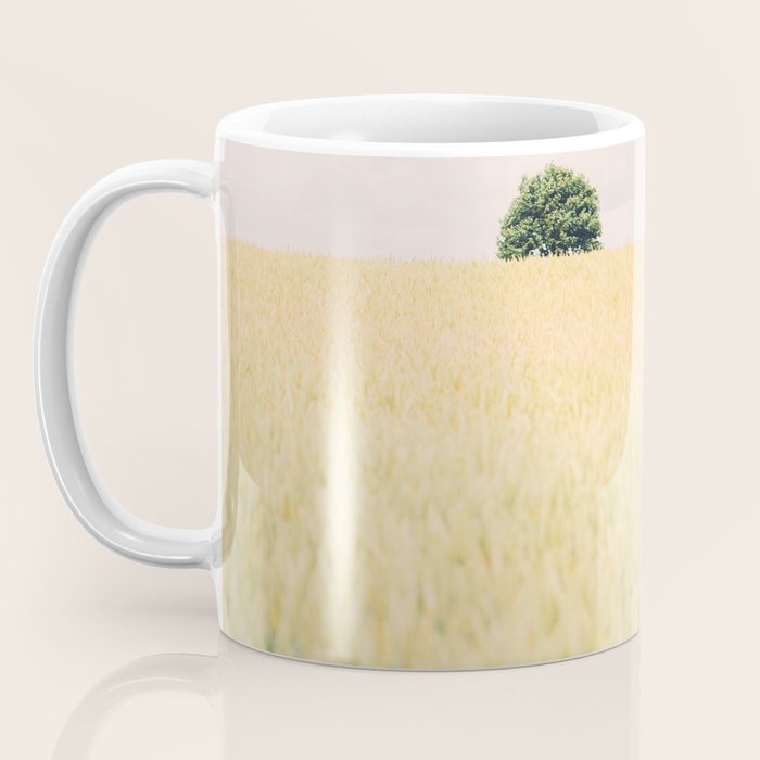 Rural Countryside Field Landscape With Tree Coffee Mug Gallery Image 3