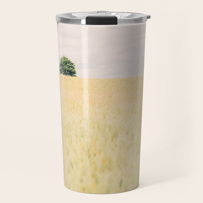 Rural Countryside Field Landscape With Tree Travel Mug Gallery Image 1