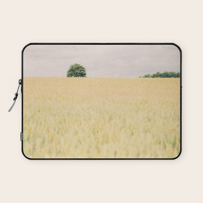 Rural Countryside Field Landscape With Tree Laptop Sleeve Gallery Image 1