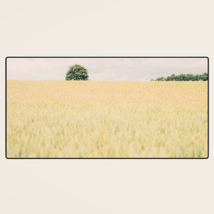 Rural Countryside Field Landscape With Tree Desk Mat Gallery Image 3
