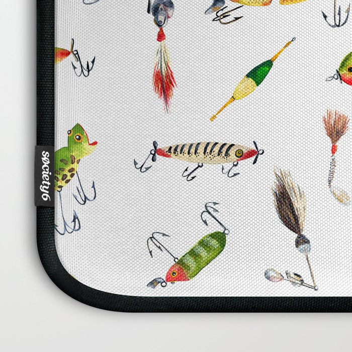 Vintage Fishing Lures Laptop Sleeve Gallery Image 3