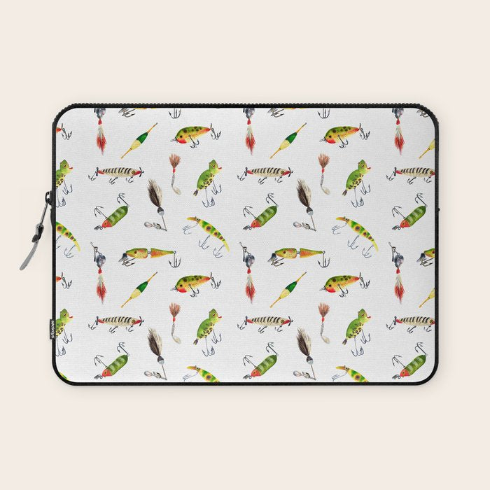 Vintage Fishing Lures Laptop Sleeve Gallery Image 1
