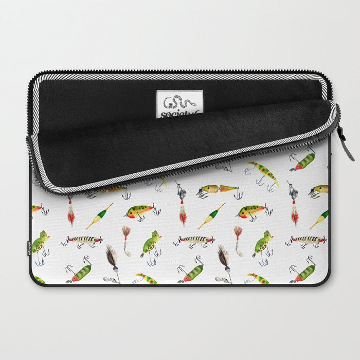 Vintage Fishing Lures Laptop Sleeve Gallery Image 2