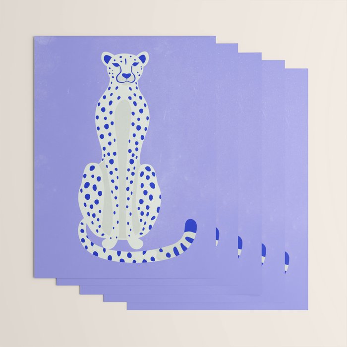 Periwinkle Cheetah Wrapping Paper Gallery Image 3