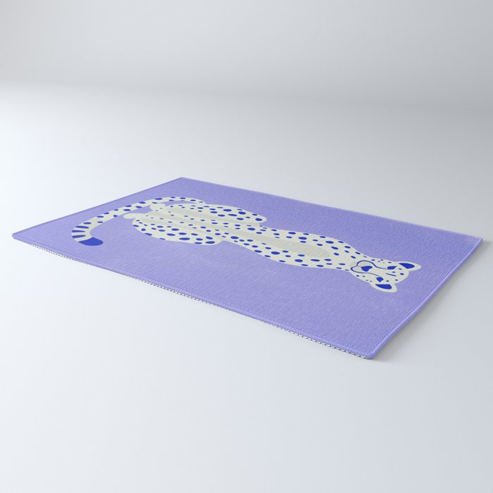 Periwinkle Cheetah Rug Gallery Image 3