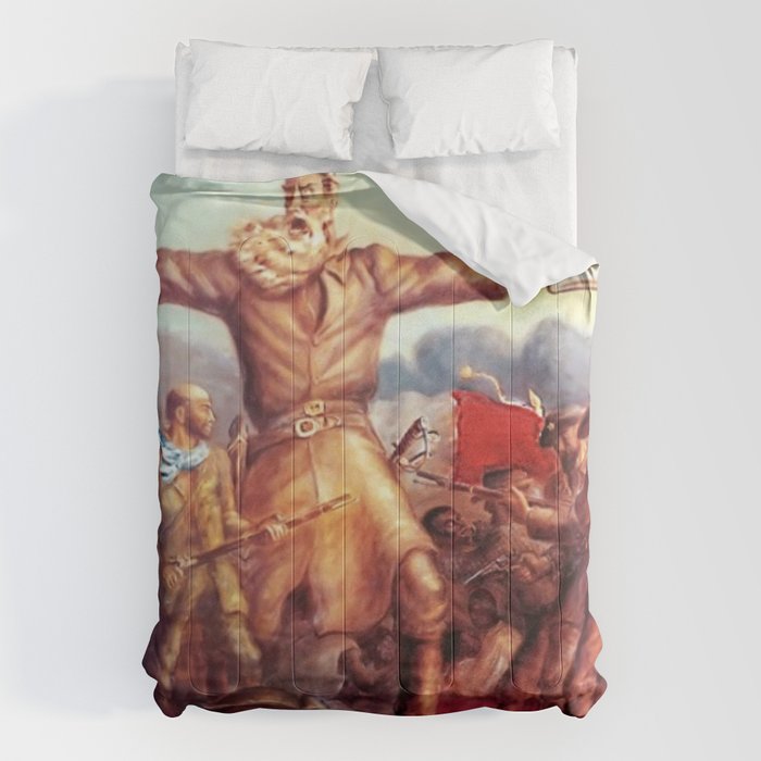 American Masterpiece, Abolitionist John Brown, Tragic Prelude American West portrait painting by John Steuart Curry Comforter Gallery Image 6