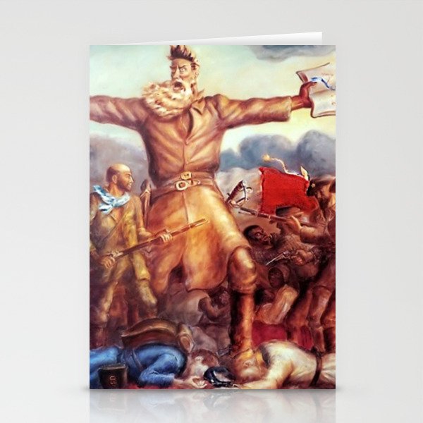 American Masterpiece, Abolitionist John Brown, Tragic Prelude American West portrait painting by John Steuart Curry Stationery Card Gallery Image 1