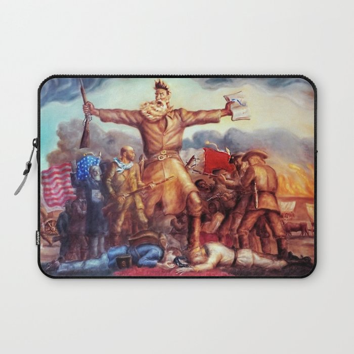 American Masterpiece, Abolitionist John Brown, Tragic Prelude American West portrait painting by John Steuart Curry Laptop Sleeve Gallery Image 1