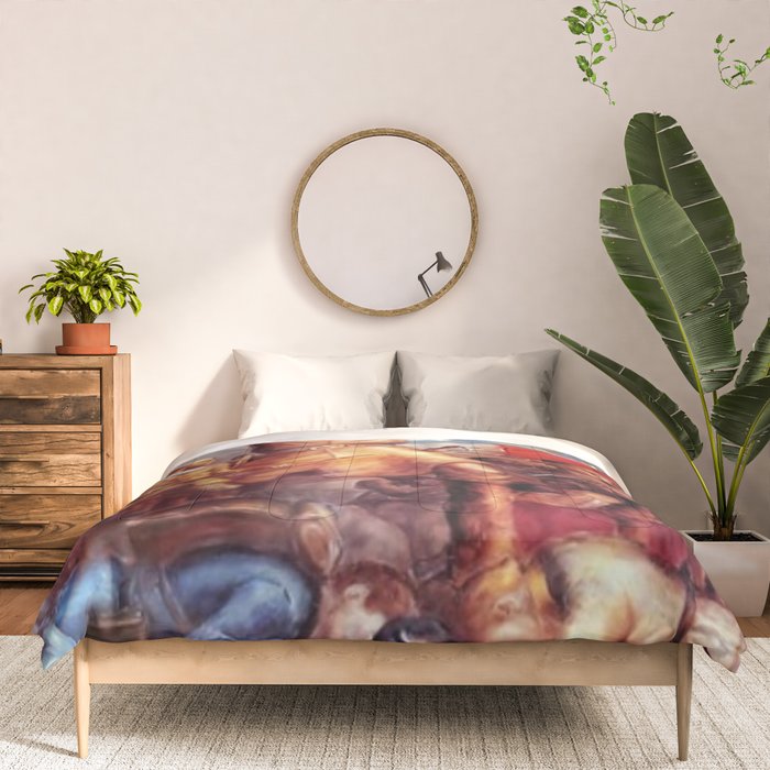 American Masterpiece, Abolitionist John Brown, Tragic Prelude American West portrait painting by John Steuart Curry Comforter Gallery Image 3