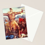 American Masterpiece, Abolitionist John Brown, Tragic Prelude American West portrait painting by John Steuart Curry Stationery Card Gallery Image 2