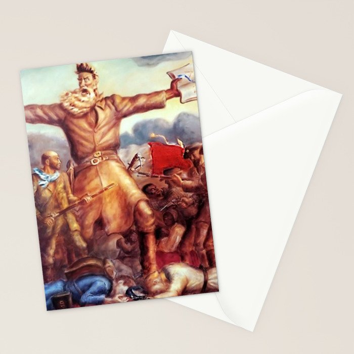 American Masterpiece, Abolitionist John Brown, Tragic Prelude American West portrait painting by John Steuart Curry Stationery Card Gallery Image 2