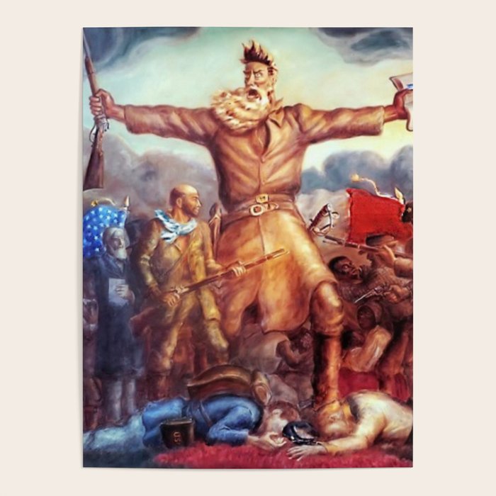American Masterpiece, Abolitionist John Brown, Tragic Prelude American West portrait painting by John Steuart Curry Poster Gallery Image 4