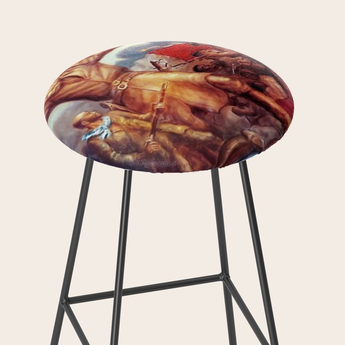 American Masterpiece, Abolitionist John Brown, Tragic Prelude American West portrait painting by John Steuart Curry Stool Gallery Image 2