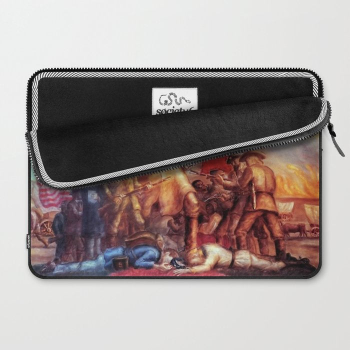 American Masterpiece, Abolitionist John Brown, Tragic Prelude American West portrait painting by John Steuart Curry Laptop Sleeve Gallery Image 2