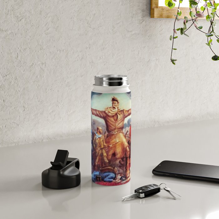 American Masterpiece, Abolitionist John Brown, Tragic Prelude American West portrait painting by John Steuart Curry Water Bottle Gallery Image 4