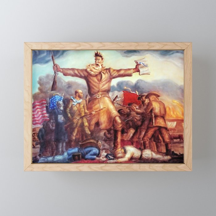 American Masterpiece, Abolitionist John Brown, Tragic Prelude American West portrait painting by John Steuart Curry Mini Art Print Gallery Image 1