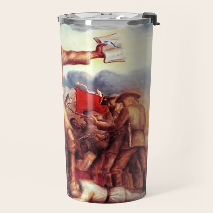 American Masterpiece, Abolitionist John Brown, Tragic Prelude American West portrait painting by John Steuart Curry Travel Mug Gallery Image 2