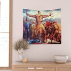 American Masterpiece, Abolitionist John Brown, Tragic Prelude American West portrait painting by John Steuart Curry Wall Tapestry Gallery Image 2