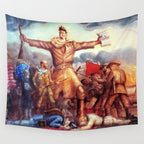 American Masterpiece, Abolitionist John Brown, Tragic Prelude American West portrait painting by John Steuart Curry Wall Tapestry Gallery Image 4