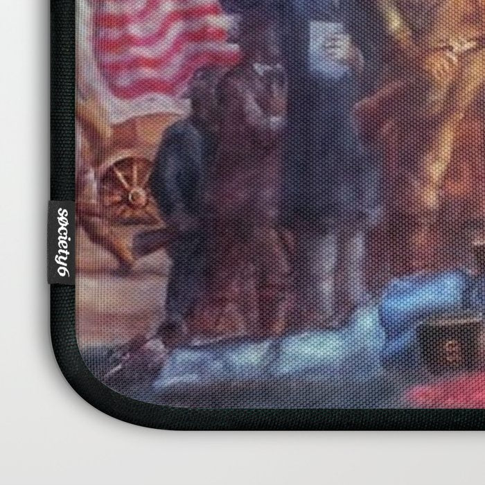 American Masterpiece, Abolitionist John Brown, Tragic Prelude American West portrait painting by John Steuart Curry Laptop Sleeve Gallery Image 3