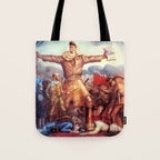 American Masterpiece, Abolitionist John Brown, Tragic Prelude American West portrait painting by John Steuart Curry Tote Bag Gallery Image 1