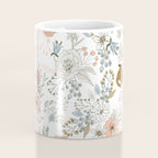 Abstract modern coral white pastel rustic floral Coffee Mug Gallery Image 4